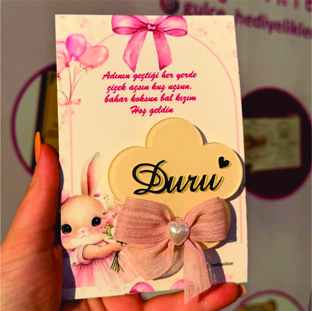 Papatya kurdeleli pleksi magnet